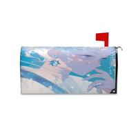 sanluoli Coperture decorative per cassetta postale di San Valentino con gocce di rosa verde asetica per Patricks, 52,8 x 64,5 cm