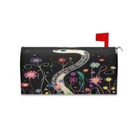 sanluoli Coperture decorative per cassetta postale per San Valentino, motivo a goccia di rosa verde pesca asthetic per cassetta postale primaverile, 52,8 x 64,5 cm