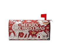 sanluoli Coperture magnetiche decorative per cassetta postale in stile nordico con cervo Merry Christmas per l'inverno unico Patricks Day coperture magnetiche 45,7 x 52,6 cm