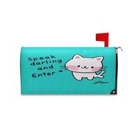 sanluoli Coperture magnetiche decorative per cassetta postale per il Ringraziamento, motivo a goccia di rosa verde pesca astesica, 52,8 x 64,5 cm