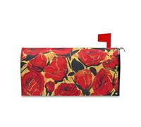 sanluoli Coperture magnetiche per cassette postali in stile pittura a olio retrò con rosa rossa per primavera carino Ringraziamento copertura per cassetta postale 45,7 x 52,6 cm para buzon