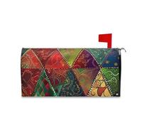 sanluoli Coperture per cassette postali dal design unico con triangoli colorati patchwork per San Valentino divertenti coperture estive per cassette postali magnetiche 45,7 x 52,6 cm Caja de correos