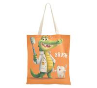 sanluoli Crocodile Dentist Medium Canvas Tote Bag Robusta Borsa di Tela Per Le Donne Natale Pensione Shopping Spiaggia Lavoro 40,6 x 38,1 cm scuola essenziale
