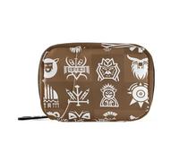 sanluoli Cultura tradizionale delle borse della medicina del totem di Brown con l'organizzatore portatile della pillola di viaggio degli scomparti staccabili