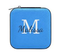 sanluoli Custodia in pelle PU portatile personalizzata per le signore personalizzato Piccolo viaggio Jewelry Case Organizer per le donne per Regali per Ragazze