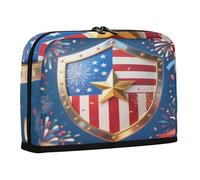 sanluoli Custodia per il trasporto di matite di grande capacità, organizer portatile, per donne, cosmetici, giorno dell'indipendenza