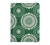 sanluoli Custodia per passaporto in pelle verde cipolla circolare Shapes2, portafoglio combinato porta badge ID vaccino porta carte di credito portafoglio leggero