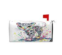 sanluoli Divertente copertura per cassetta postale decorativa leopardata magnetica standard per il giorno della memoria divertente cassetta delle lettere per San Valentino 45,7 x 52,6 cm