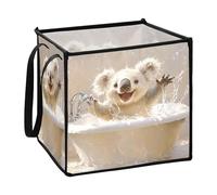 sanluoli Divertente Koala Retro Vasca Da Bagno Dispensa Cesti Per La Casa Biancheria Dispensa Cestini 33x33x33 Pollici