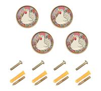 sanluoli Divertenti pomelli rotondi personalizzabili Yuanbao a forma di pollo da cucina, 32 mm, per libreria, confezione da 4