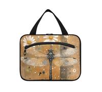 sanluoli Dolce Libellula Marrone appeso mens borsa da toilette da viaggio con gancio, designer kit da barba portatile per le donne che viaggiano vacanza porta cosmeticos mujer para cartera, dolce