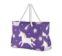 sanluoli Dreamy Cute Unicorns Borsone da viaggio portatile, Sport con tasche laterali Borsa da viaggio portatile con portabicchieri sul lato