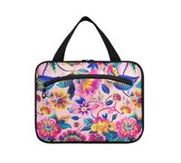 sanluoli Fiore rosa appeso trucco organizzatore di viaggio con gancio, designer chic borse della medicina per viaggiatore zaino in spalla estuche para brochas maquillaje, Fiore rosa