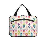 sanluoli Forme colorate appeso borsa da toilette da viaggio per con gancio, designer essenziale borsa per la cura della pelle per le donne deve campeggio maleta para maquillaje, forme colorate