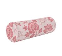 sanluoli Full Moon - Federa per cuscino rotondo in memory foam con cerniera (prop1), cuscino rotondo per sedia per dormire a letto, con fiori di pesca tagliati in carta