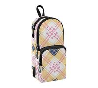 sanluoli Giallo Blu Carino Cartoon Buffalo Nylon 3 Scomparti Matite Borse Con Cerniera Studio & Multifunzionale Cerniera Astuccio Cancelleria Organizzatore per Uomo High School 1600ml