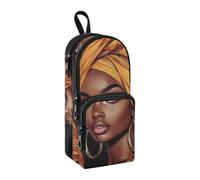 sanluoli Giallo Charming Lady Nylon 3 Scomparti Matite Borse Con Cerniera Studio & Multifunzionale Grande Astuccio Scuola Cancelleria per Bambini Scuola Media 1600ml