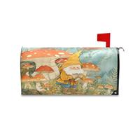 sanluoli Gnomo fungo autunnale decorativo per cassetta postale magnetico per l'estate carino San Valentino coperture 45,7 x 52,6 cm