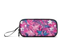 sanluoli Graffiti Art Stars Red Absttract - Astuccio portapenne in nylon di grande capacità, astuccio per la scuola, cancelleria per bambini