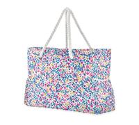 sanluoli Grande borsa tote con fiori impressionisti di grande capacità con tasche laterali borsa da donna per viaggi, palestra, vacanze