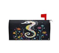 sanluoli Graziose coperture magnetiche decorative per cassetta postale a forma di cavalluccio marino per l'estate, 45,7 x 52,6 cm