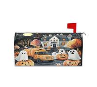 sanluoli Halloween Fantasmi Zucca Unica Copertura Magnetica per la Cassa Della Lettera Del Memorial Day Carino Halloween Mailbox Covers Magnetica 52,8x64,5 cm Cover para buzon