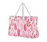 sanluoli Leave Folk Art robusta borsa tote con cerniera con tasche laterali borsone da donna perfetta per viaggi, piscina, nuoto, spiaggia, vacanze