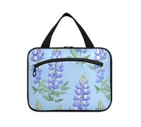 sanluoli lupine Glory Blue appeso toilette borsa da viaggio con gancio, designer borsa da barba essenziale per gli uomini per gli elementi essenziali per le donne hotel envase para profumo de, Blu