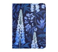 sanluoli Lupine Glory - Porta passaporto in pelle blu, portafoglio porta passaporto, organizer per documenti, accessori impermeabili