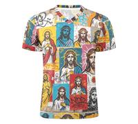 sanluoli Maglia da calcio per giovani, per uomo/donna/gioventù, muro graffiti, L