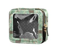 sanluoli Merry Christmas Safari Deers Clear Makeup Bag Toiletry Bag Mini contenitori per il trucco per volare, Buon Natale safari cervi, taglia unica, Buon Natale Safari Cervi, Taglia unica