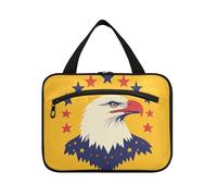 sanluoli National Memorial Day Bird Giallo appeso borse da toilette per donne in viaggio con gancio, designer carino borsa cosmetica per accessori per le donne crociere cartera para maquillaje