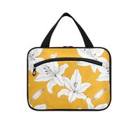 sanluoli New Yearily White Floral Hanging borse da viaggio per articoli da toeletta con gancio, designer pieghevole trucco cosmetico borsa per viaggio essenziale bagno estuche de maquillaje para mujer