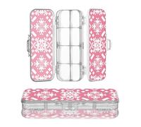 sanluoli Peach White Floral Clear Pencil Box Double Layer Hard Box Pen Case per Craft Art con coperchio a scatto