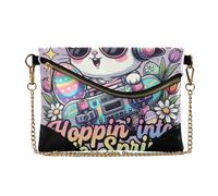 sanluoli Pochette da donna in pelle PU borse stile minimalista borse e borse per il partito power bank pounch carino pasquale coniglietto grafico design