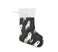 sanluoli Poltergeist, calze natalizie da appendere con fantasmi Hallween, con polsino in peluche, per decorare l'albero di Natale
