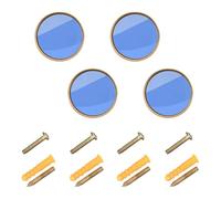 sanluoli Pomelli e maniglie personalizzabili per armadietti da cucina, 32 mm, colore blu, tinta unita, per libreria, confezione da 4