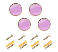 sanluoli Pomelli personalizzabili color prugna tinta unita viola per armadietti da cucina e cassetti da 32 mm, per porte e armadi, confezione da 4