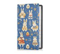 sanluoli Porta libretto e assicurazione auto in pelle blu uovo di Pasqua coniglio custodia accessori comparazione camion per patente di guida, carte e documenti essenziali