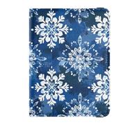 sanluoli Porta passaporto in pelle stile nautico spiaggia oceano fiocchi di neve Safari portafoglio combo badge ID vaccino porta carte portafoglio ultra sottile
