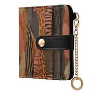 sanluoli Portafoglio pieghevole da donna alla moda comodo portafoglio pieghevole in pelle PU per donne ragazze - stampa pelliccia animale