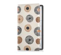 sanluoli Portaoggetti in pelle per auto, semplice e retrò, in stile boho, con cerchio, per tessere di immatricolazione e assicurazione, organizer per qualsiasi auto, camion, moto, rimorchio o barca