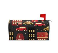 sanluoli Red Buildings Night Mail Box Covers Magnetiche per l'Estate Unico Halloween Casella Postale Coperture Magnetiche 52,8 x 64,5 cm Cover para buzon