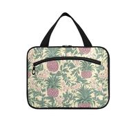 sanluoli Retro Ananas e Fiore appeso borsa da toilette per le donne con gancio, progettista sacchetto di spazzola impermeabile per papà bagno bolsa de maquillaje para mujer, retrò Ananas e fiore