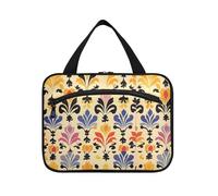 sanluoli Retro Colorful Iris appeso viaggio borsa da toilette uomo con gancio, designer multifunzionale snack bag per accessori per le donne vacanza estuches para maquillaje, Iris colorato retrò