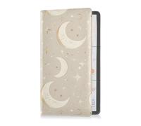 sanluoli Retro Moons Boho Stars - Portafoglio in pelle per immatricolazione e assicurazione auto, perfetto per qualsiasi auto, camion, moto, rimorchio o barca