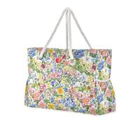 sanluoli Rose Flowers Vivid Spring Colorful Large Capacity Tote Bag Beach con tasche laterali Big Tote Bags con tasche con cerniera