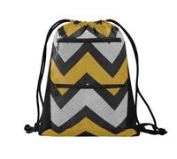 sanluoli Sacca da palestra con coulisse, borsa da trekking con tasche in rete per bottiglia d'acqua, 45,7 x 33 cm