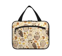 sanluoli Safari Personalizzato Gufi Autunno appeso mens borsa da toilette con gancio, designer chic appeso borsa da toilette per viaggio essenziale per le donne backpacking porta cosmeticos mujer para