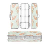 sanluoli Scatola di plastica trasparente a doppio strato trasparente per matite con pittura artistica verde per la scuola con scatto e coperchio